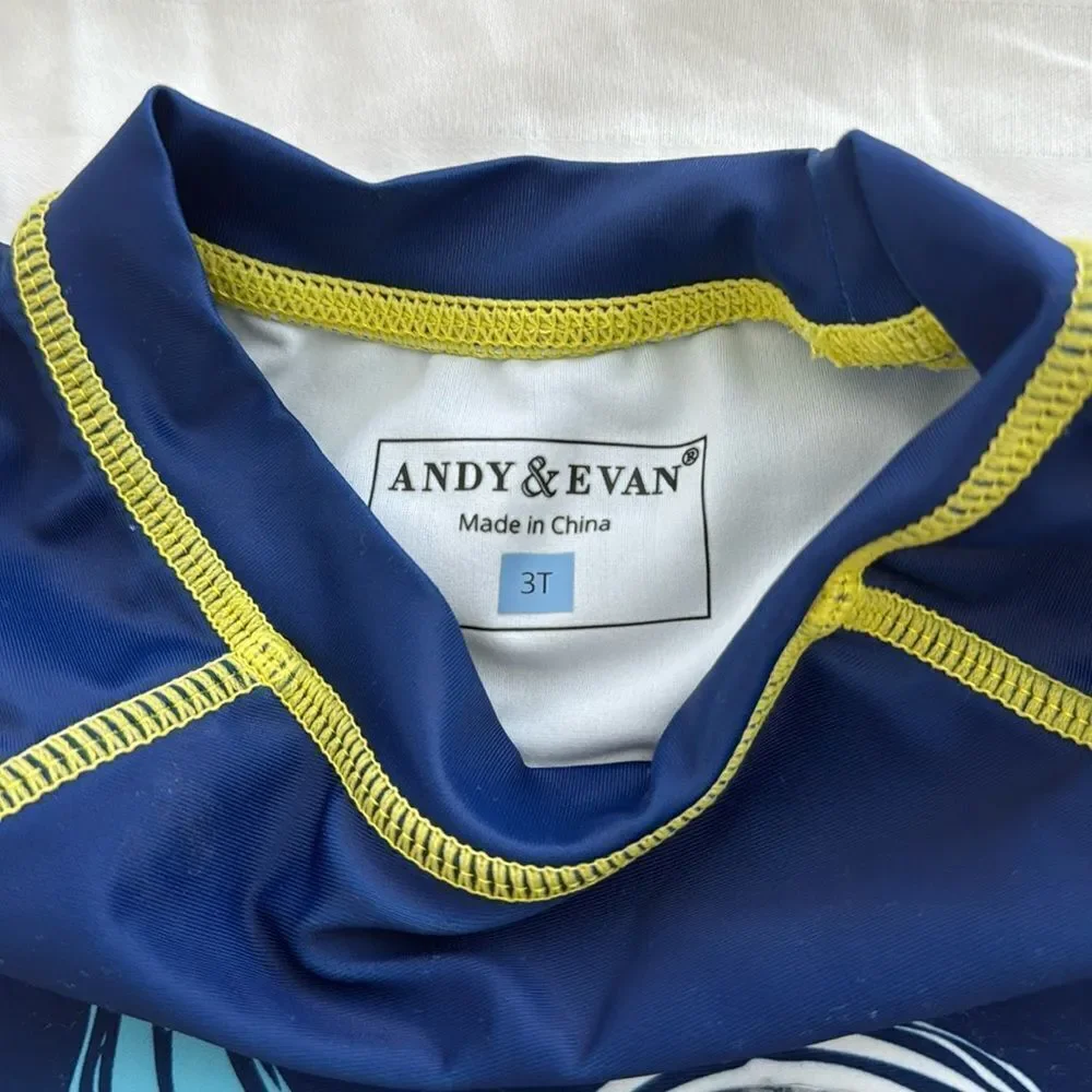 Boys swim trunks and rash gaurd